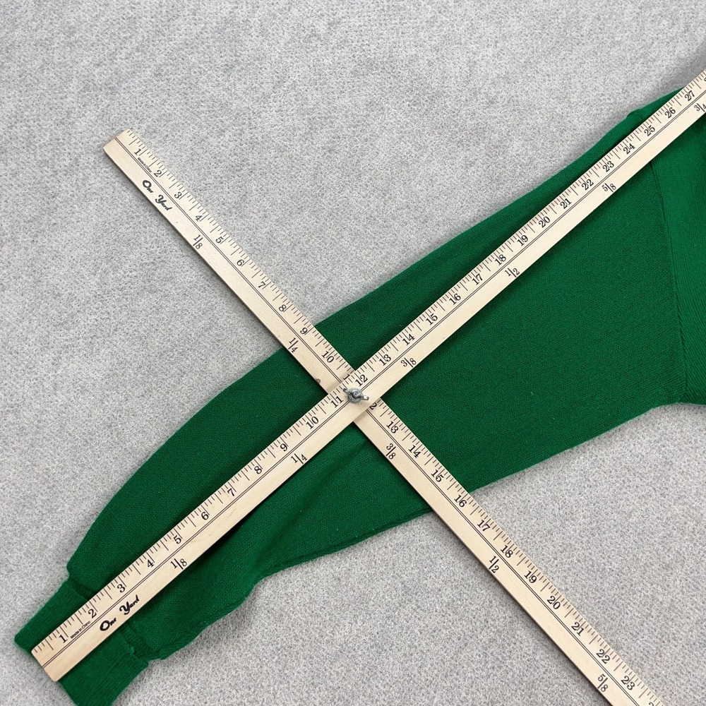 Vintage Izod Lacoste Sweater Men XL Kelly Green V Neck 80s 90s Golf Acrylic - Picture 9 of 10